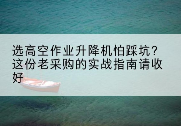 沈阳高空作业升降机厂家推荐-选高空作业升降机怕踩坑？这份老采购的实战指南请收好