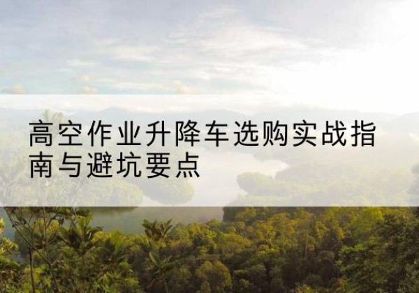 沈阳升降车怎么选-高空作业升降车选购实战指南与避坑要点